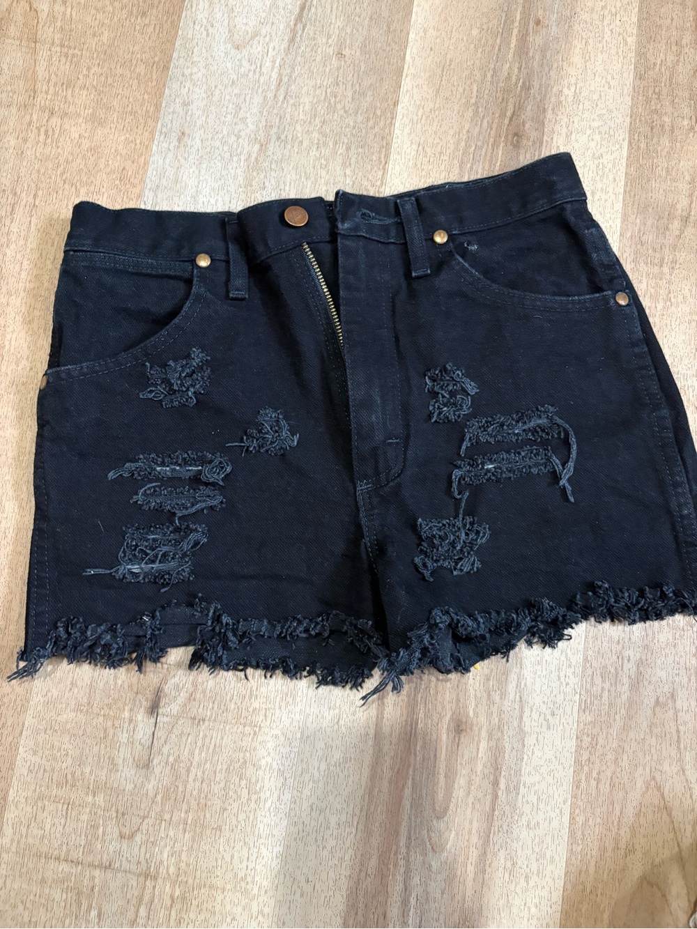 Wrangler Black Denim Shorts